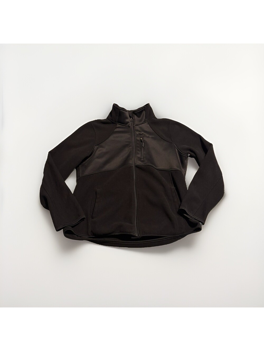 SNOZU Mens Fleece Jacket Extra Large XL Black Colorblock Polyester